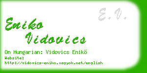 eniko vidovics business card